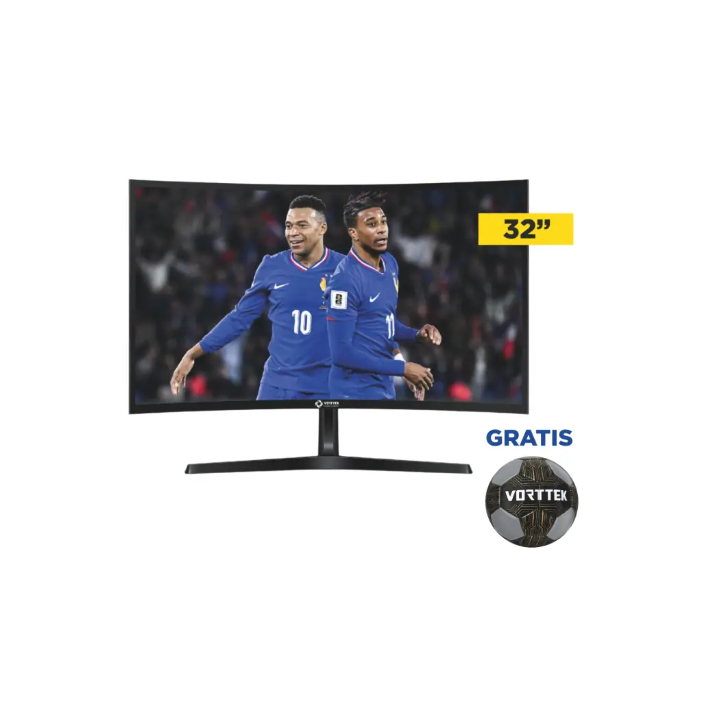 Monitor LED 32" Gamer Vorttek VKG32C1QHD Curvo | QHD/2K 180Hz 1ms (2xHDMI/2xDP)
