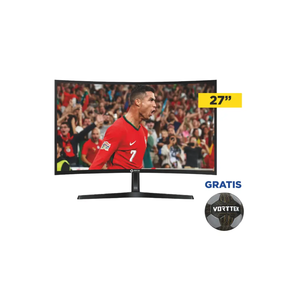Monitor LED 27'' Gamer Vorttek VKG27C1QHD Curvo | QHD/2K 180Hz 1ms (2xHDMI/2xDP)