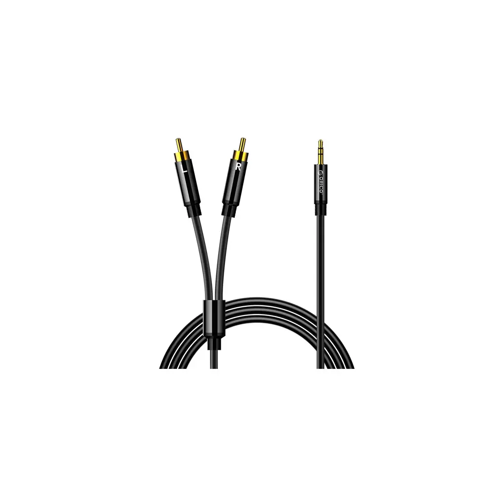 Cable de Audio 3.5mm Macho a 2RCA 5 Metros Orico AXRM-50-BK-BP Negro