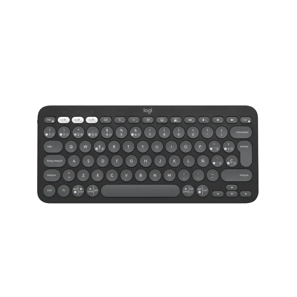 Teclado Inalambrico Bluetooth Logitech Pebble  KEYS 2  70% Membrana K380S Negro 920-011783 Español