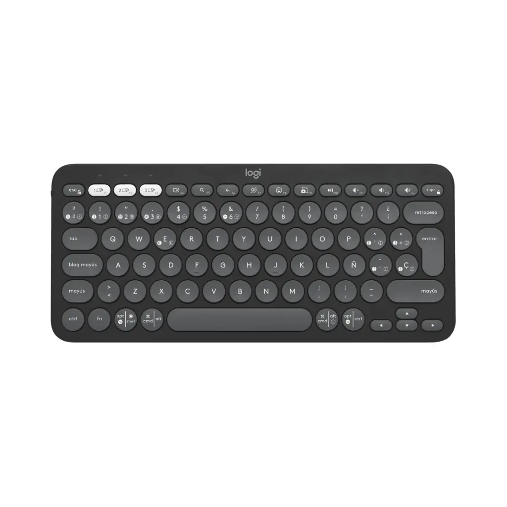 Teclado Inalambrico Bluetooth Logitech Pebble KEYS 2 70% Membrana K380S Negro 920-011783 Español