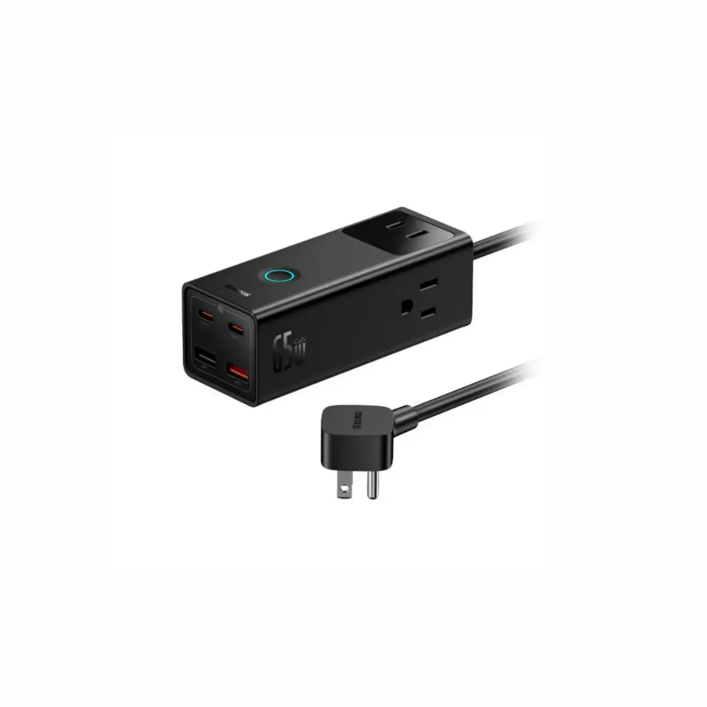 Estacion de Carga Baseus PowerCombo Digital 3AC + 2USB +2 USB-C 65W PSLA020101
