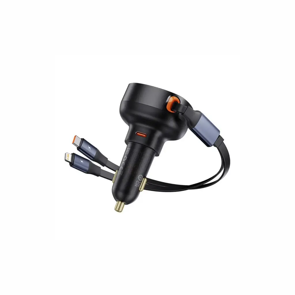 Cargador para Carro Baseus Con USB-C/Lightning Retractil C00057802111-00