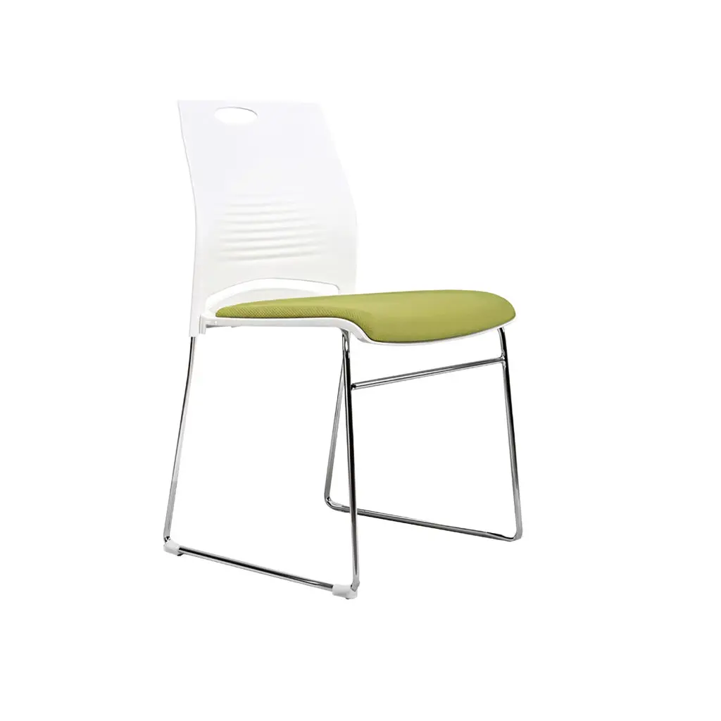 Silla de Espera Acolchonada Verde /Blanco