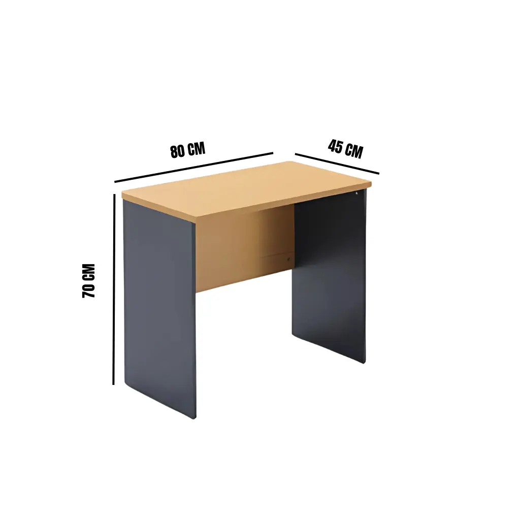 Escritorio para Oficina Pequeño Bruno BR-D04R01 800 x 450 x 700MM Beige / Gris