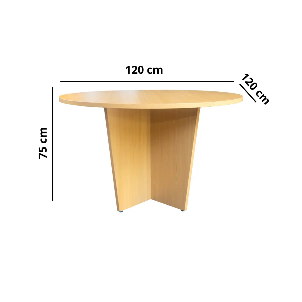 Mesa de Conferencia Redonda Bruno BR-C1201 1200 x 1200 x 750MM Beige / Gris