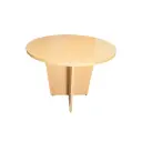 Mesa de Conferencia Redonda Bruno BR-C1201 1200 x 1200 x 750MM Beige / Gris