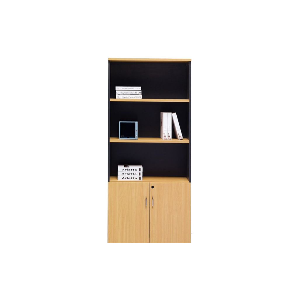 Gabinete para Libros Bruno BR-F0401 800 x 320 x 1850MM Beige / Gris
