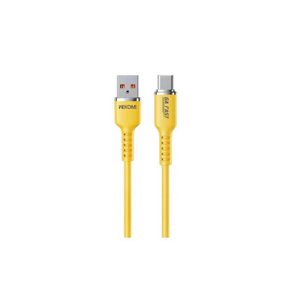 Cable USB a USB-C Wekome WDC-09a 6A Amarillo