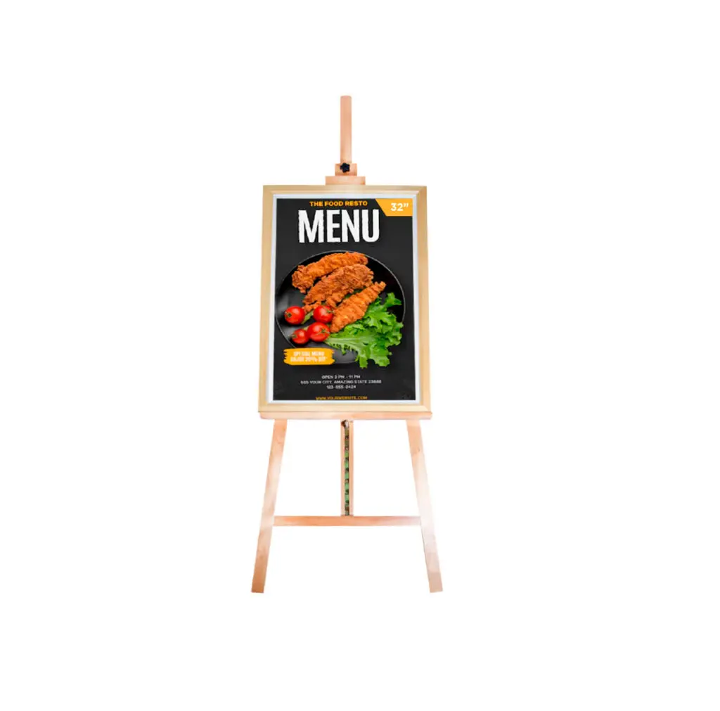 Pantalla 32inch DigitalFrame Monitor - Naranja Color con Android  + Tripode para Pantalla 1.5M hasta 5kg No HDMI
