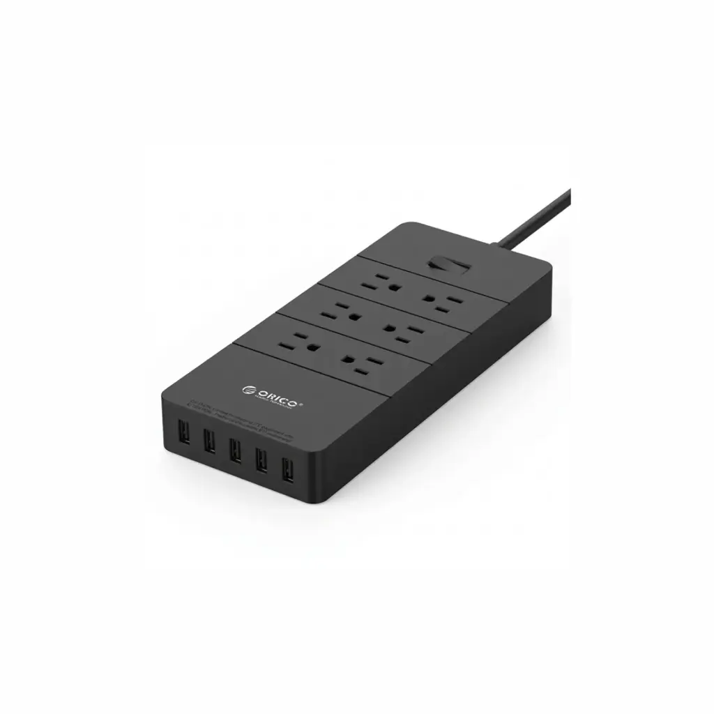 Regleta Orico HPC-6A5U-V1-US-BK 6 Conector 110V + 5 USB 2.0 1.5mt Negro