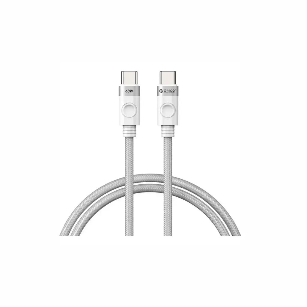 Cable USB-C a USB-C 1Metro Orico CDX-60CC-WH-BP 60W Blanco
