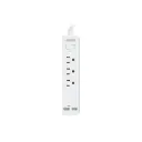 Regleta NTONPOWER GPC-3A2U-US-WH-BX-3M 3 Conector 110V + 2 USB 2.0 Blanco