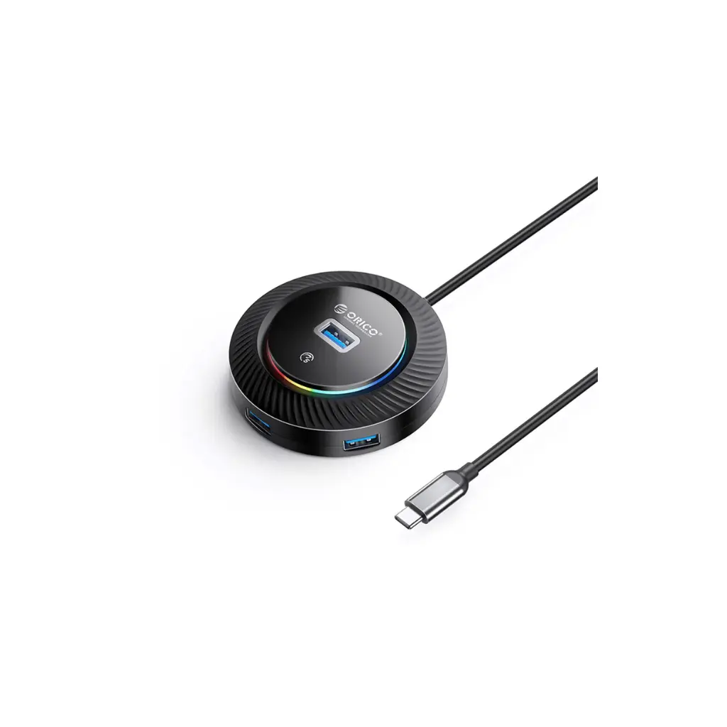 HUB USB-C a 4 Puerto 3.0 Orico YKR2-C3-03-BK-BP RGB