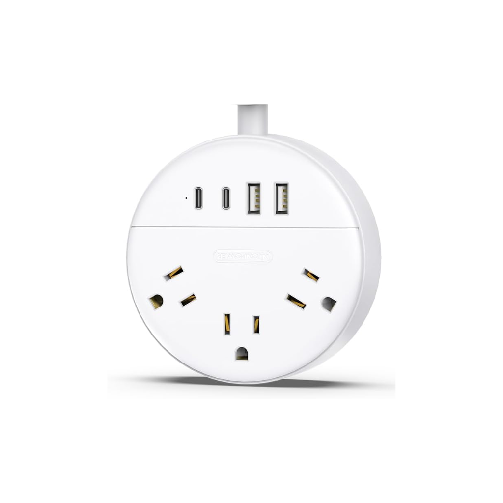 Estacion de Carga NTONPOWER OSP-3A2U2C-US-XZ-WH-4.6M-EP 3 Conector 110v + 2 USB-A + 2 USB-C Blanco