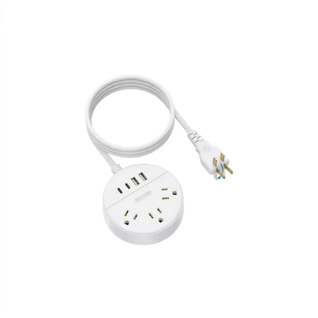 Estacion de Carga NTONPOWER OSP-3A2U2C-US-XZ-WH-4.6M-EP 3 Conector 110v + 2 USB-A + 2 USB-C Blanco