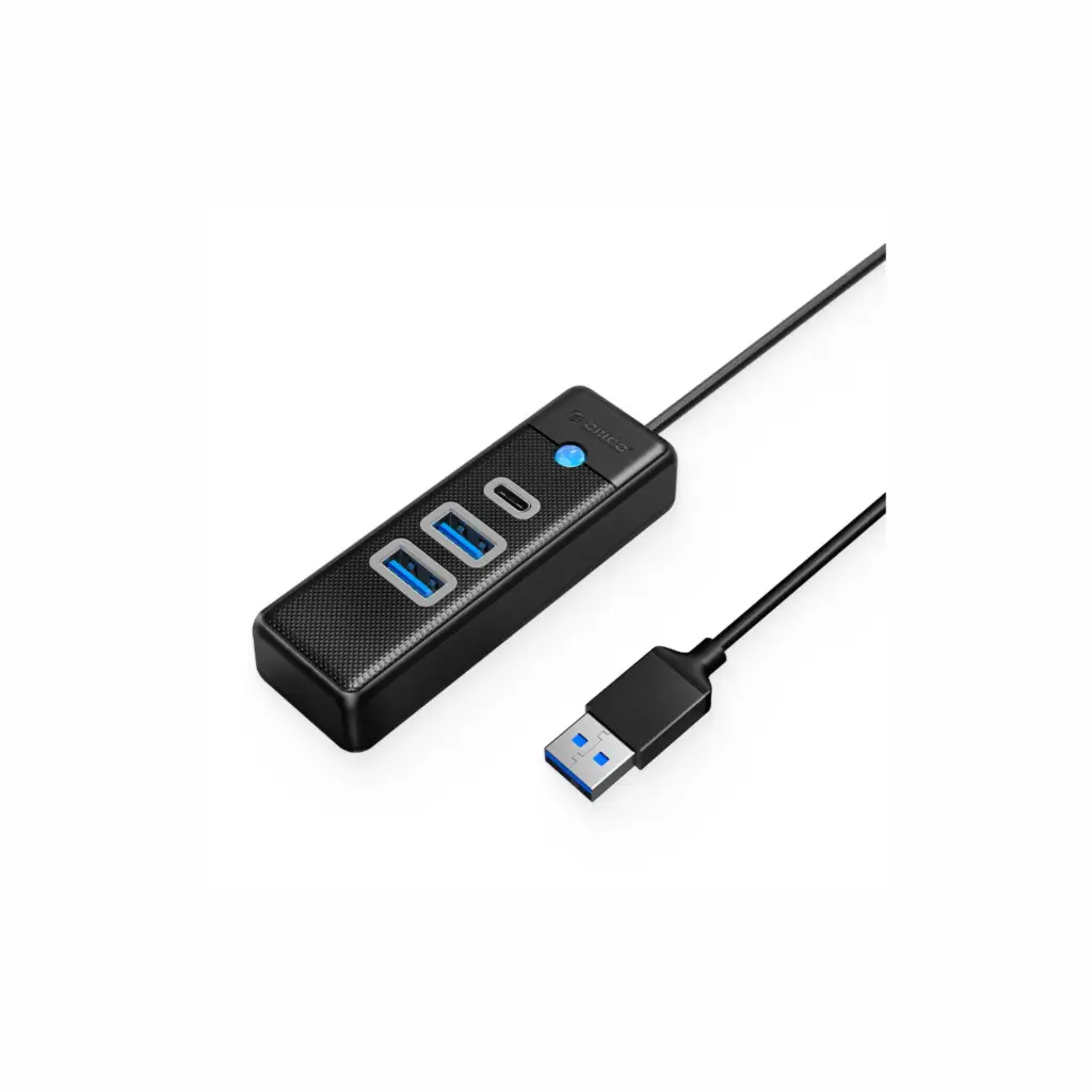 HUB USB 3.0 a 2 Puerto USB A + USB-C Orico PWC2U-U3-10-BK-EP Negro