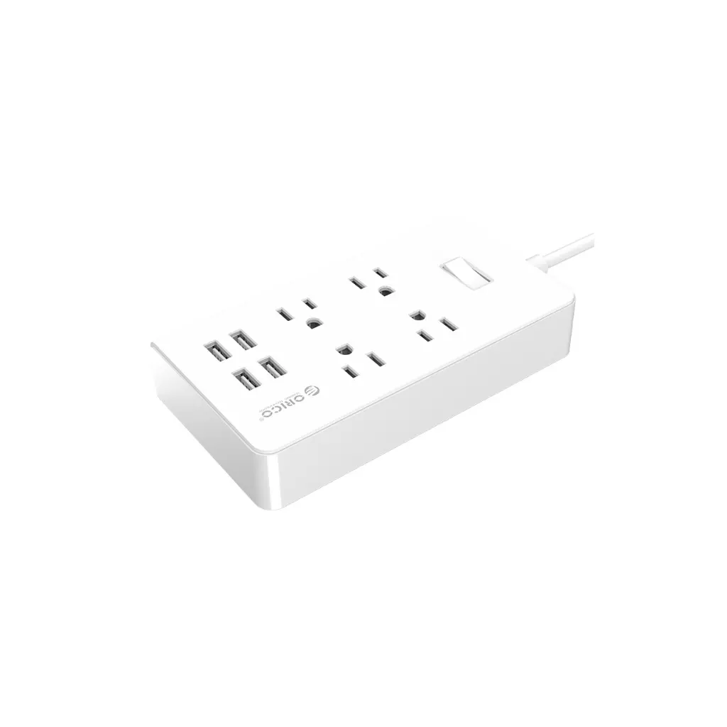 Regleta Orico OPC-4A4U-US-WH 4 Conector 110V + 4 USB 2.0 Blanco