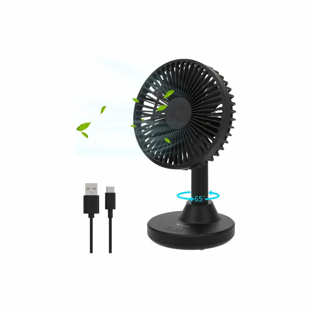 Ventilador de Escritorio Recargable SETMSPACE YT-T1-BK-BP Negro