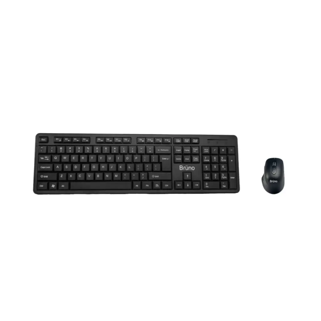 Kit de Teclado y Mouse Inalambrico Bruno KM3066W Ingles