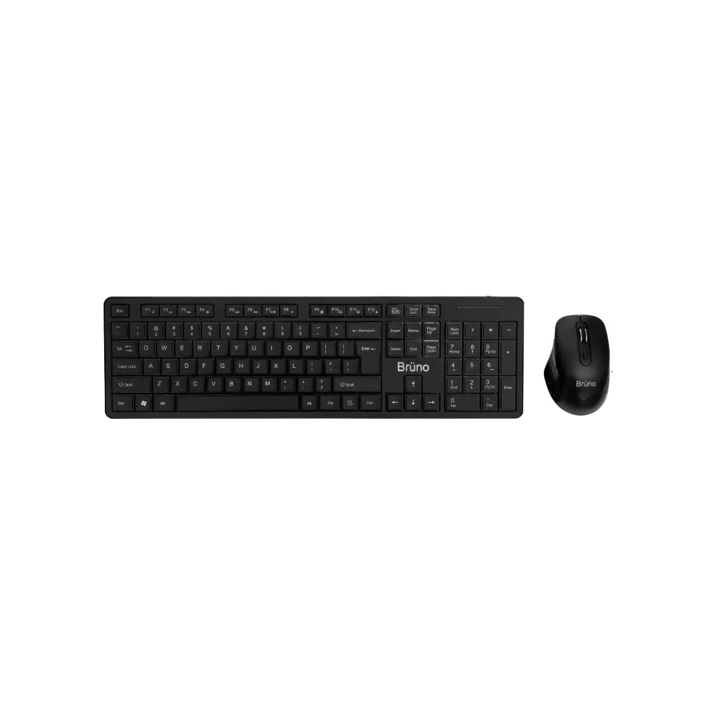 Kit de Teclado y Mouse Inalambrico Bruno KM3066W Ingles