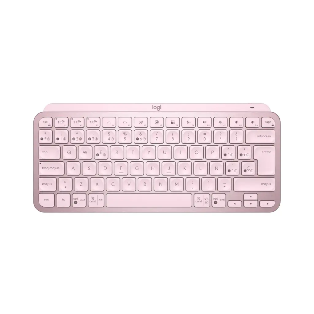 Teclado Inalambrico / Bluetooth Logitech MX KEYS Mini Español Rosado 920-010478