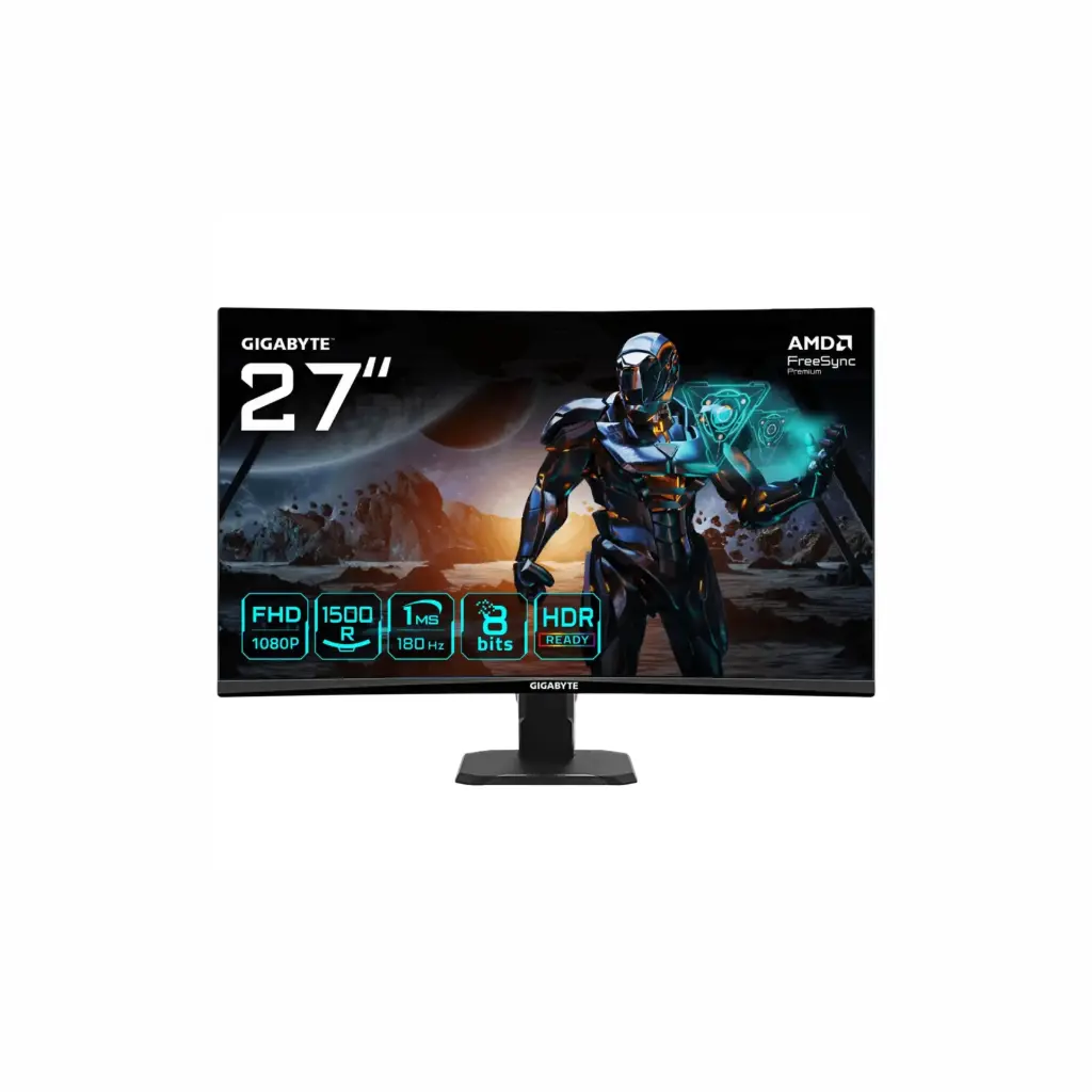 Monitor LED 27'' Gamer GIGABYTE GS27FC Curvo | FHD 180Hz 1ms (2xHDMI/DP)