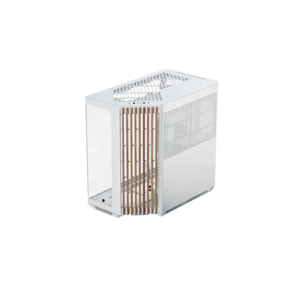 Case P/Computadora APNX V1-W-WT-V1 MID Tower Sin Fuente Blanco/Madera - ULTIMA PIEZA  