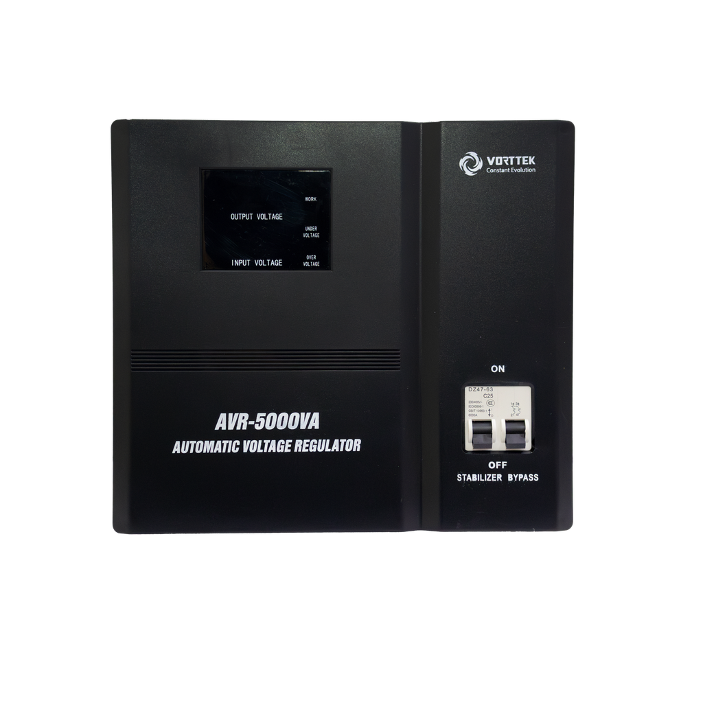 Regulador de Voltaje Vorttek 5000VA AVR-5000VA 110/220Volts 4500Watts 60HZ