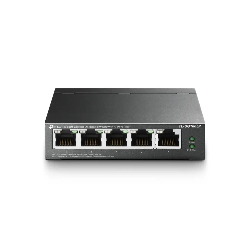 Switch de 5 Puertos Gigabit TPLink TL-SG1005P 4 Port POE + 1 NO POE
