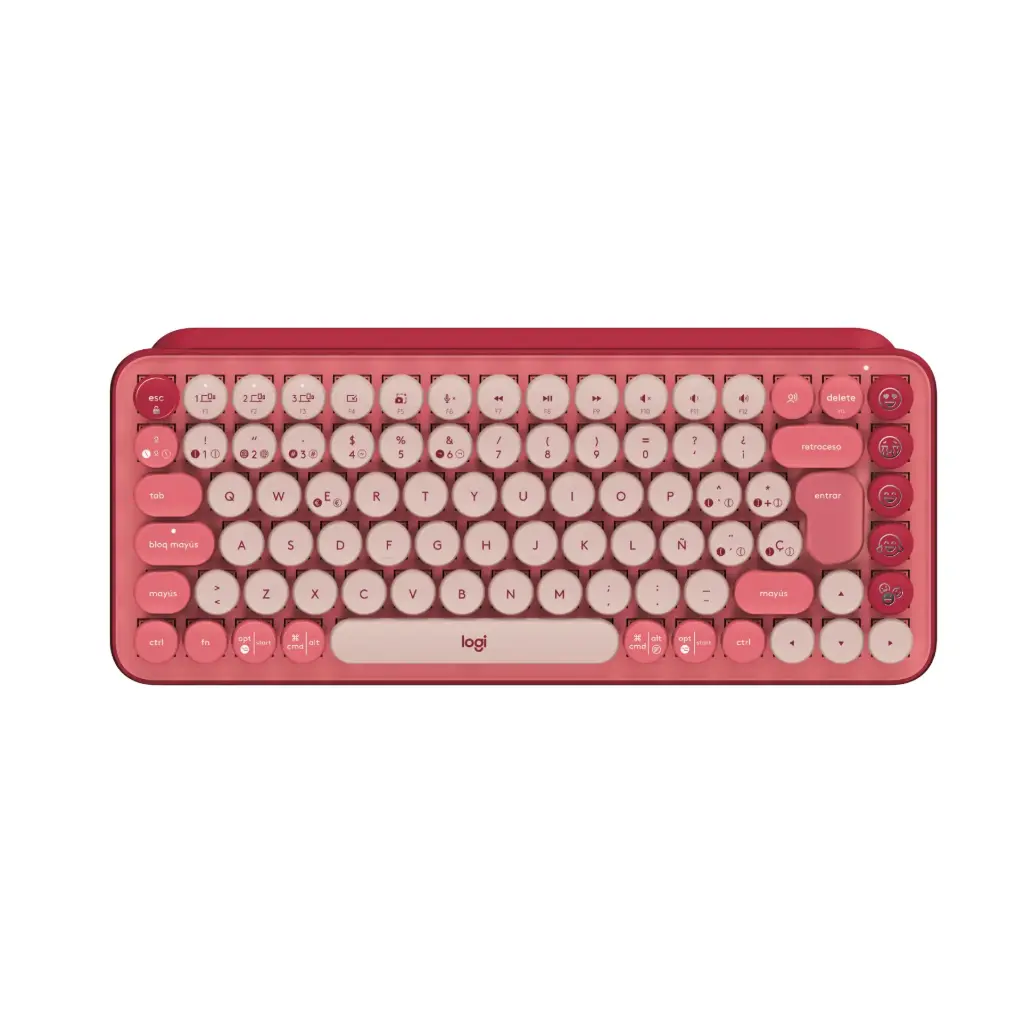 Teclado Inalambrico / Bluetooth Logitech Pop Keys 920-010715 Español Rosado