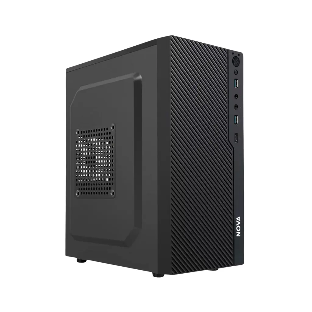 Case P/Computadora Nova CM04KTRA002C Con Fuente Poder Negro