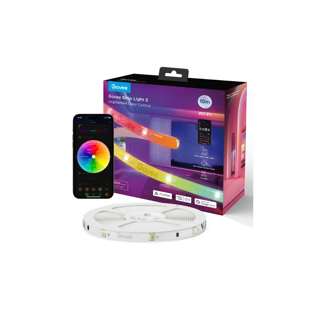 CABLE DE LUCES GOVEE con Revestimiento Wifi 10 Metros H612C