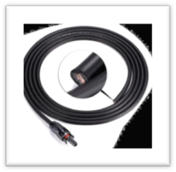 S/Cable de Poder para Panel Solar 100 Metros Negro