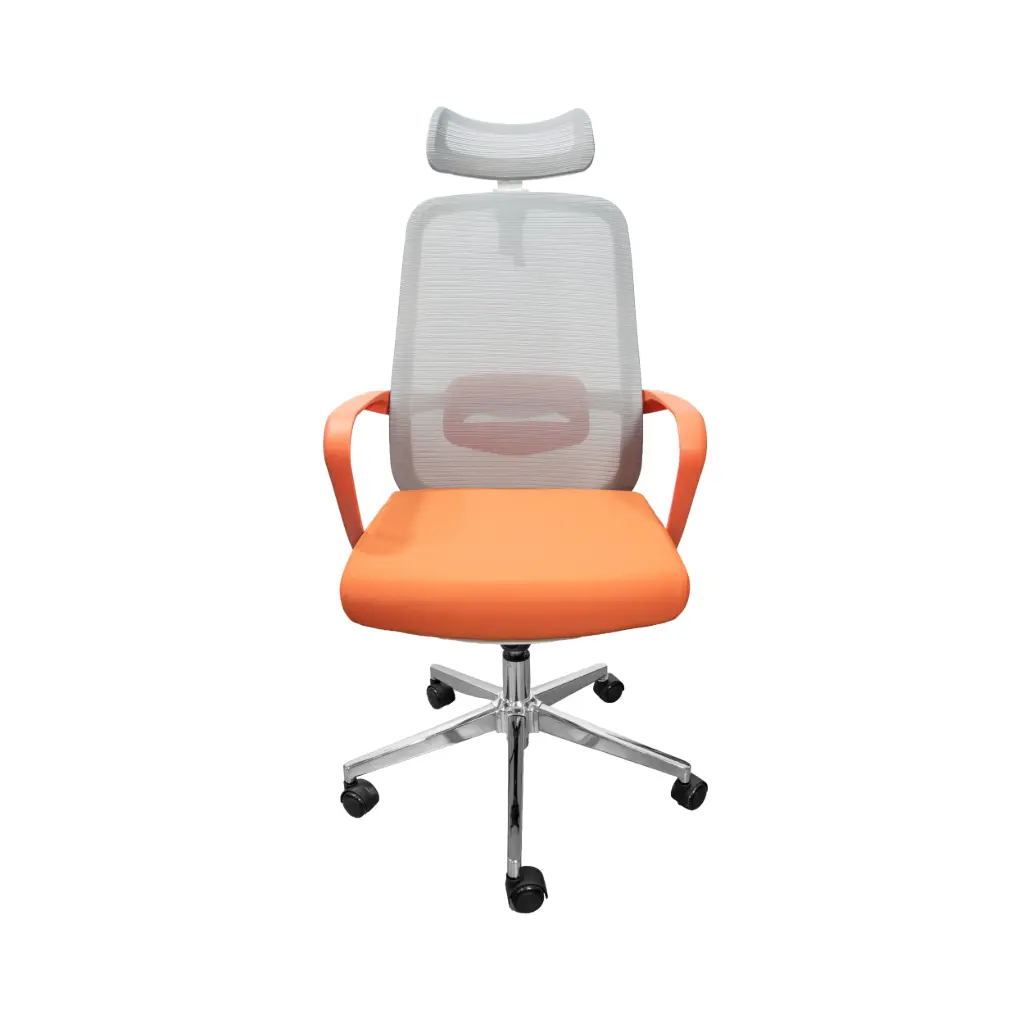 Silla para Oficina Semi Ejecutiva A-202 Naranja/Gris
