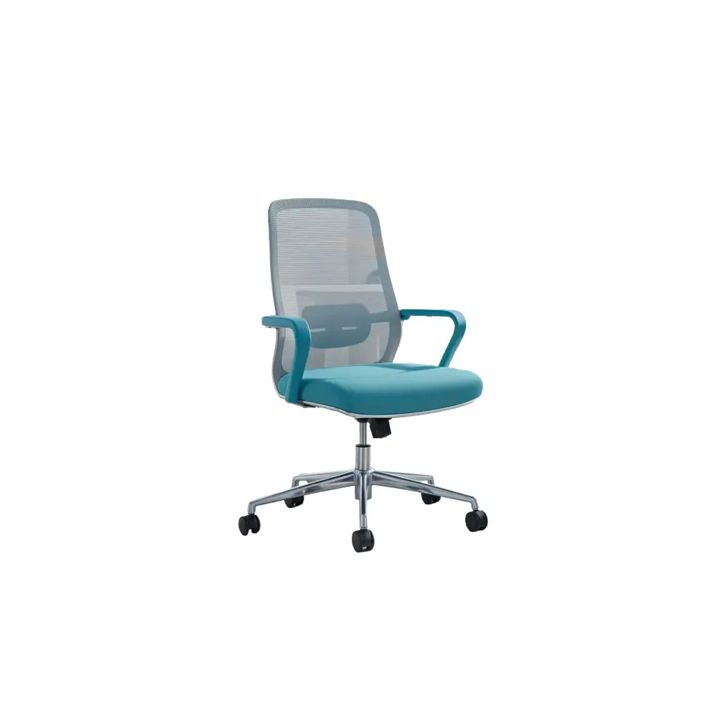 Silla para Oficina Semi Ejecutiva B-202 Azul/Gris