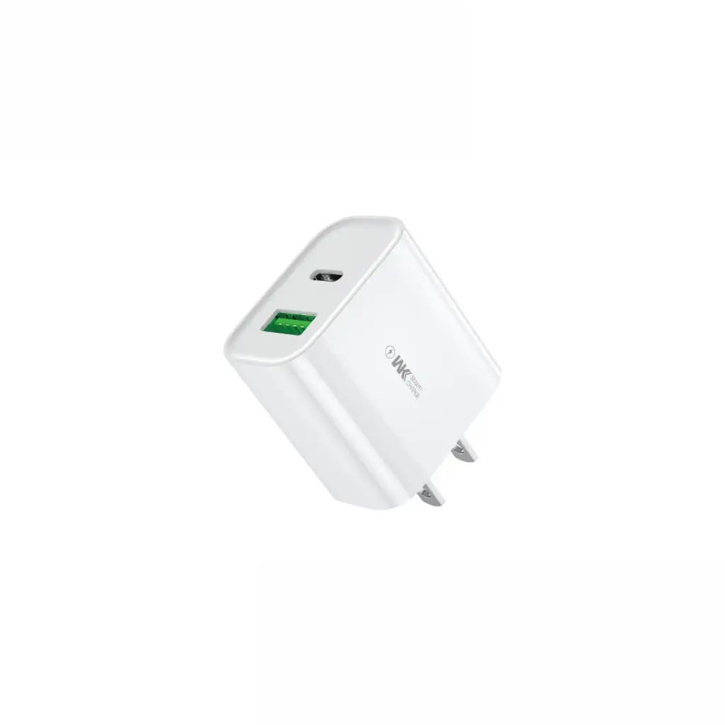 Cargador de Pared Wekome WP-U53 USB-C + USB 20w Blanco