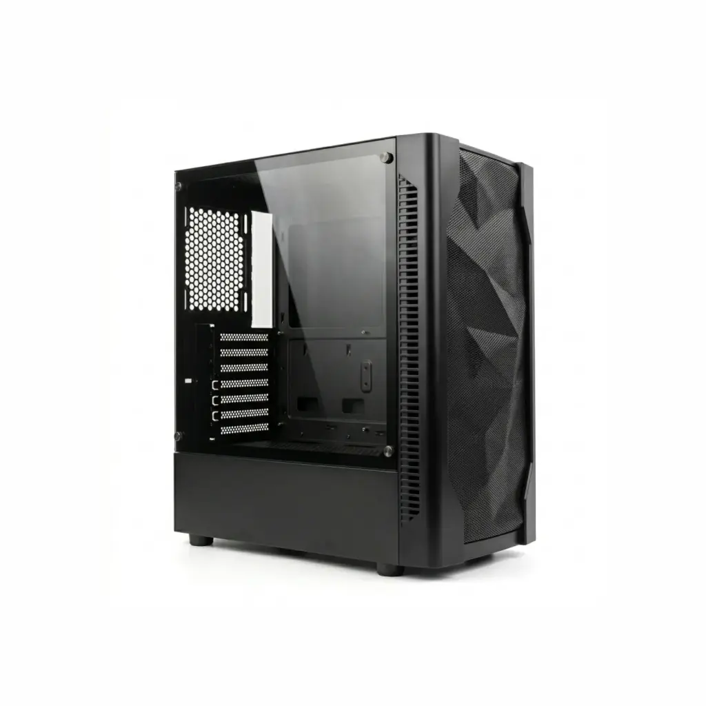 Case P/Computadora WJCOOLMAN Ice Diamond 2 Sin Fuente/No Ventiladora Negro