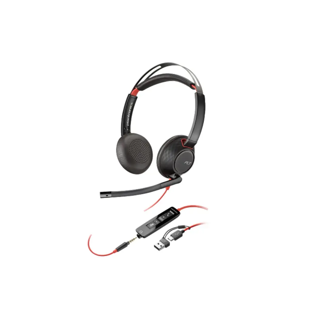 Audifono C/Mic USB-C + A + 3.5 Poly Blackwire 5220 8X231AA