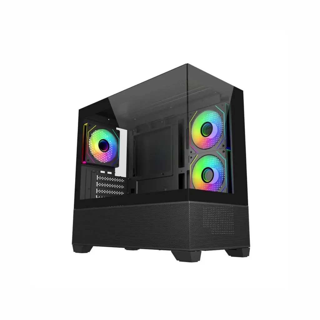 Case P/Computadora Cooler Master Elite 490  + 3 Ventiladoras E490-KHNN-S00 Negro