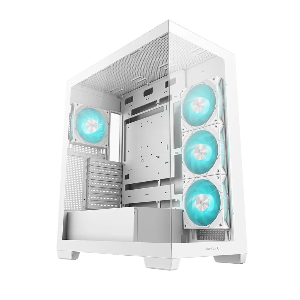 Case P/Computadora DEEPCOOL CG580 4F WH V2  + 4 Ventiladoras R-CG580-WHADA4-G-2 Blanco