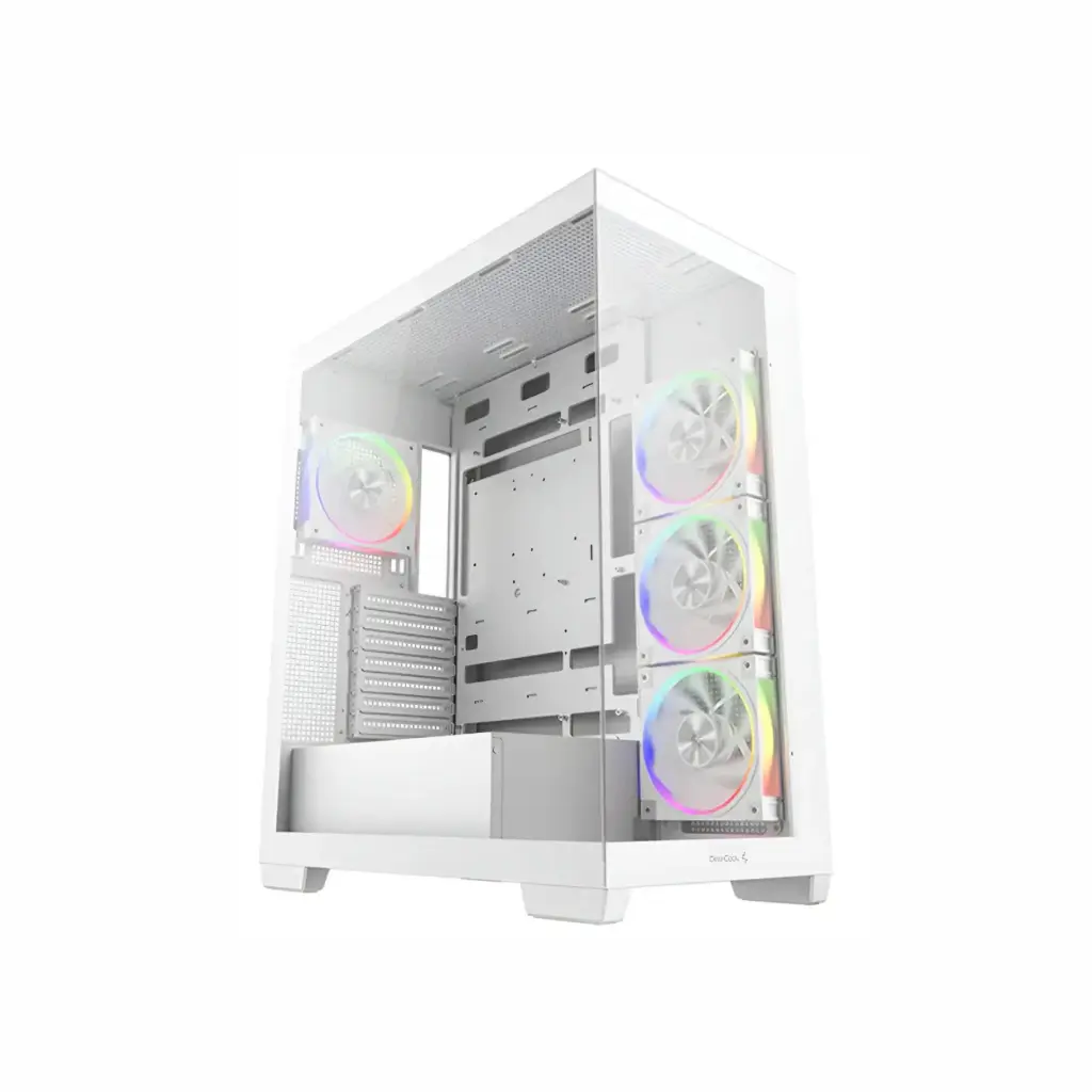 Case P/Computadora DEEPCOOL CG580 4F WH V2  + 4 Ventiladoras R-CG580-WHADA4-G-2 Blanco