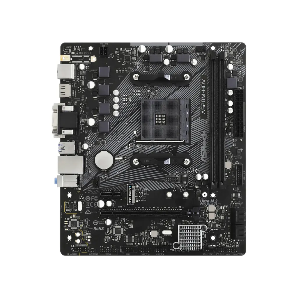 Tarjeta Madre PC AM4 Asrock A520M-HDV DDR4 90-MXBE50-A0UAYZ