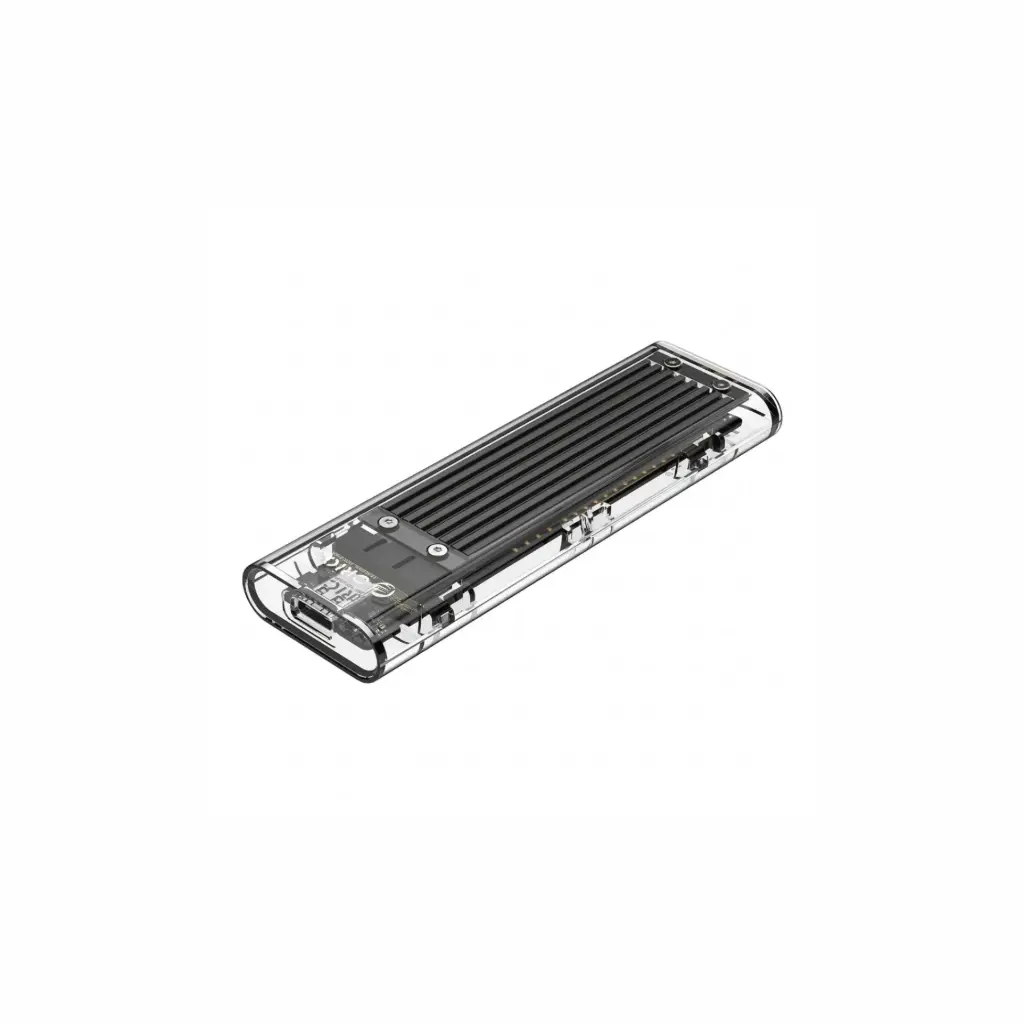 Caja M.2 NVME SSD USB-C Orico TCM2-C3-BK-BP-HW Transparente/Negro