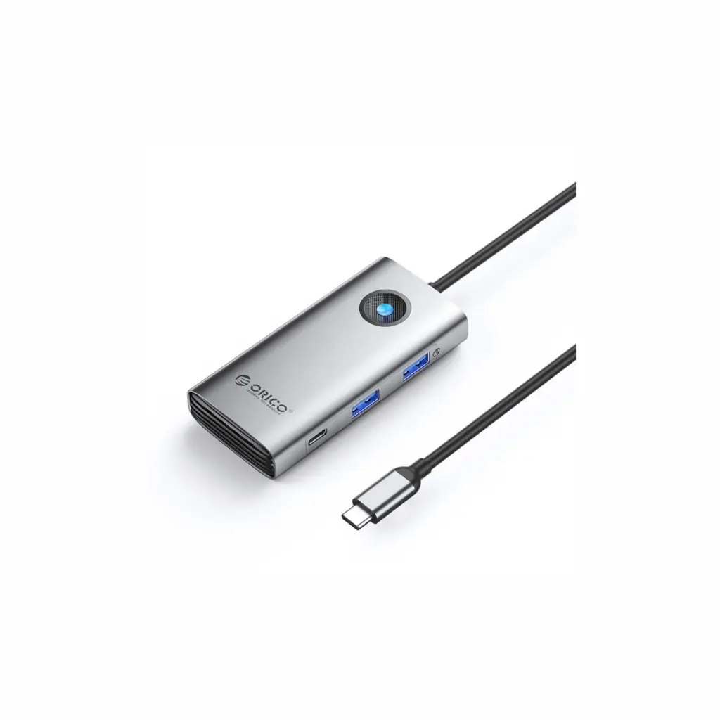 HUB USB-C a 2 USB-A/USB-C/HDMI/PD 100W/RJ45 Orico PW11-6PCR-SV-EP Silver