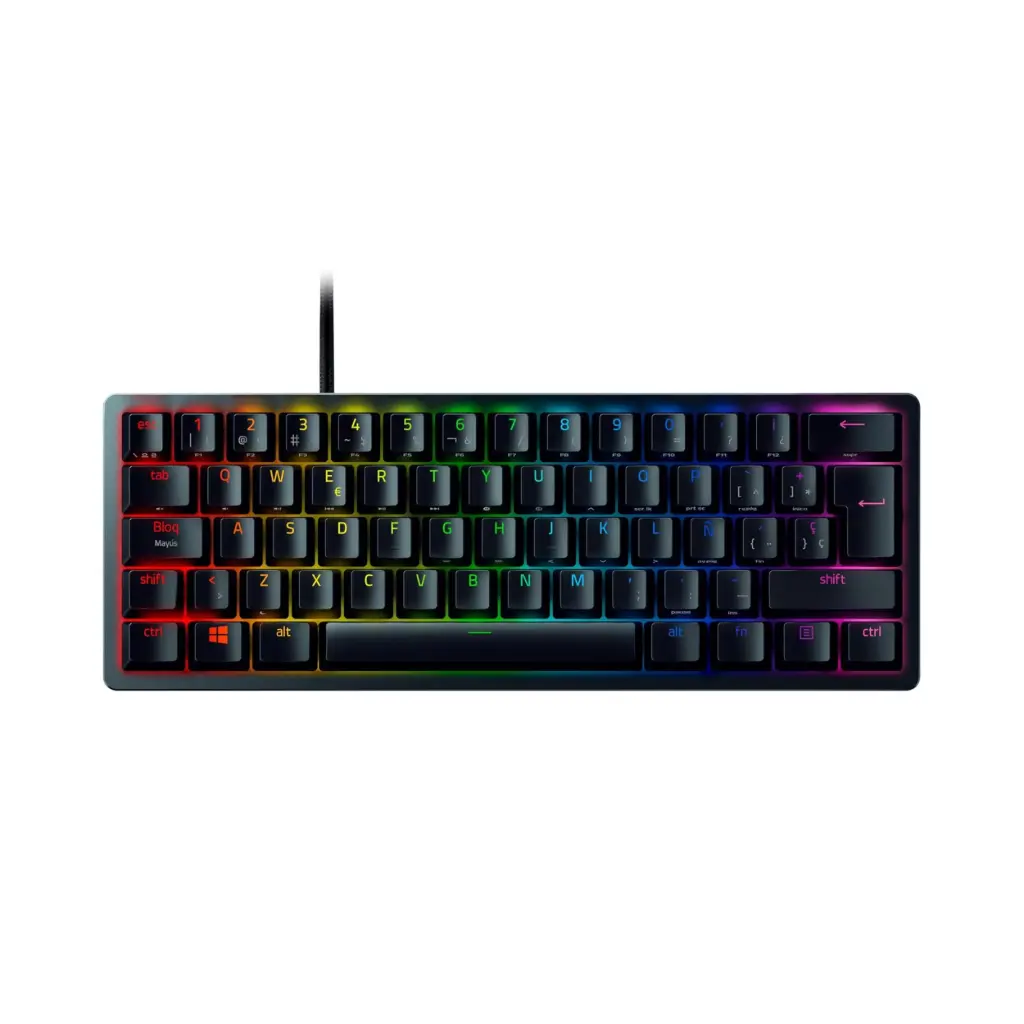 Teclado USB Mecanico Gamer Razer Huntsman Mini 60% | Switch Purple | Español | RZ03-03392900-R311