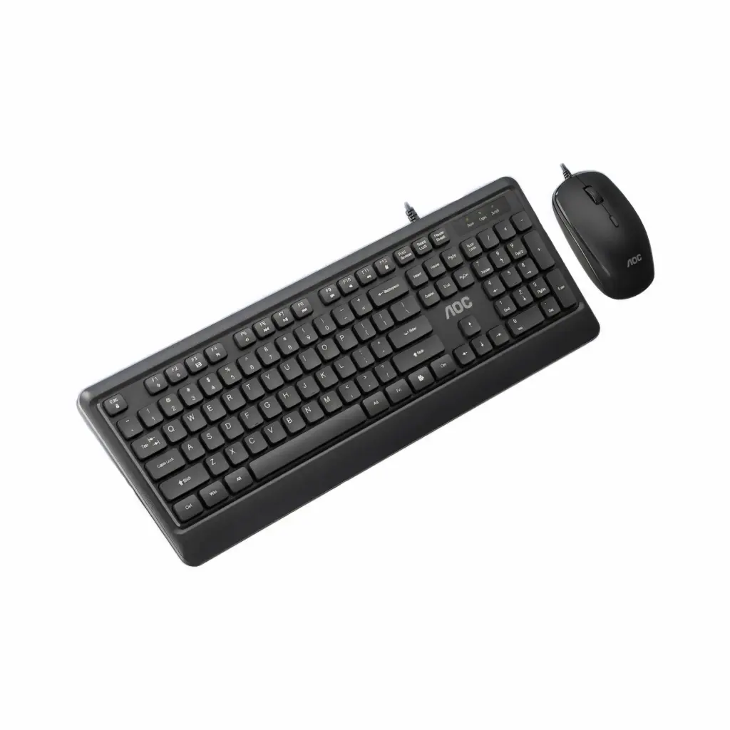 Kit de Teclado y Mouse Alambrico AOC KM220B/97 Negro