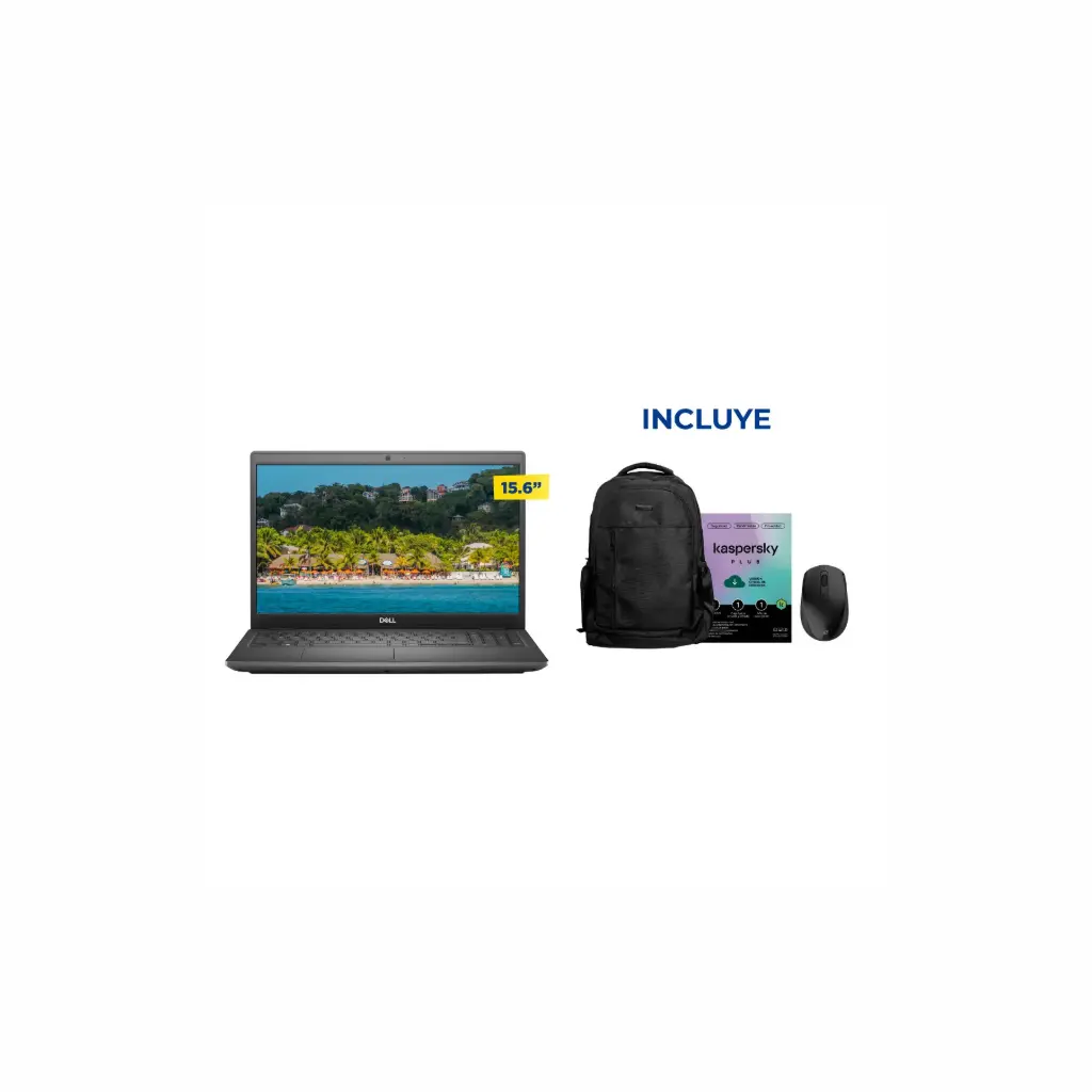 OFERTA ABRIL 2026 19 NBR - Laptop Dell Latitude 3510 i5-10210U/12GB/SSD 256GB/LED 15.6"/W11P + Kaspersky Plus 1 Usuario / 1 AÑO Español Reacondicionado + Kaspersky + Mochila + Mouse