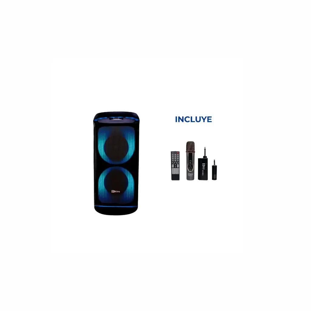 OFERTA ABRIL 2026 08 - Parlante Bluetooth Bruno BR-633 BAS RGB 60w + Microfono