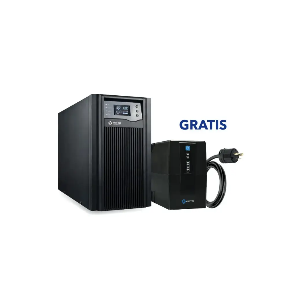 OFERTA - UPS Online Vorttek VK55 LV 3K 3KVA/3000W + Cable Electrico 4.5FT TSJ 3x10 NEMA L6-30P 30A + UPS Vorttek VK600 GRATIS